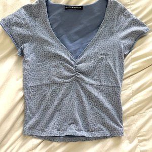 Brandy Melville Cropped V-neck Top